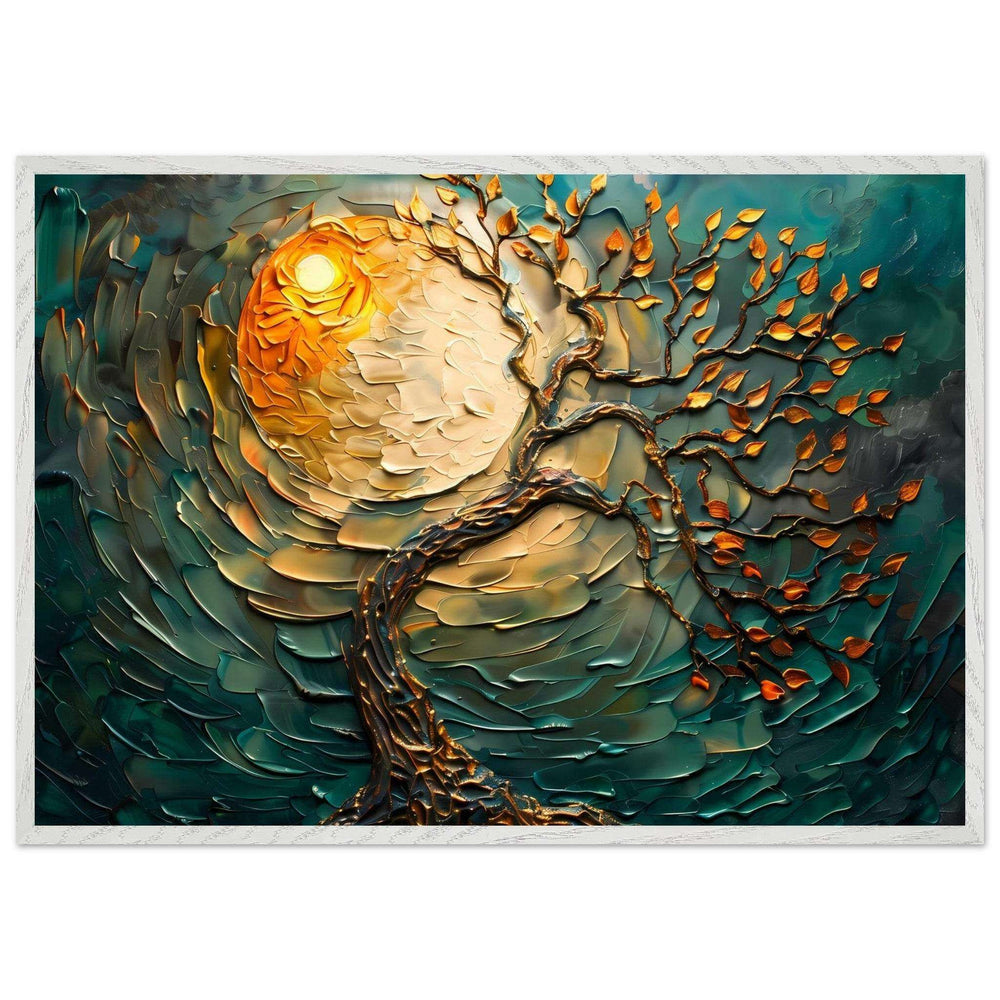 Golden Sunset Emerald Tree of Life Jewelry - Vibrantwalls