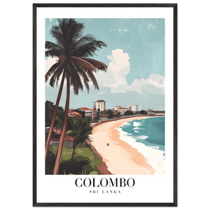 Colombo Sri Lanka Framed Poster – Vintage Coastal Art with Wooden Frame in Multiple Sizes & Finishes - Vibrantwalls