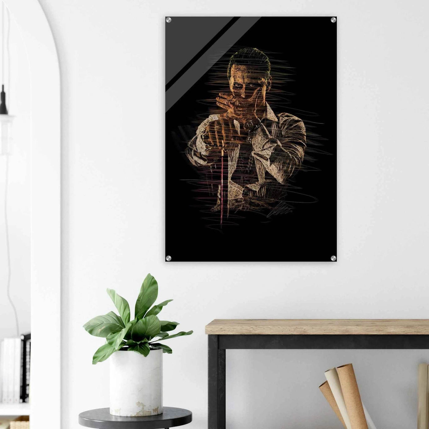 Connor McGregor Wall Art – Scribble Art Acrylic Print for Modern Dynamic Home Decor - Vibrantwalls