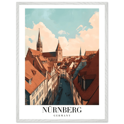 Nürnberg Germany Framed Poster – Vintage Travel Wall Art with Wooden Frame - Vibrantwalls