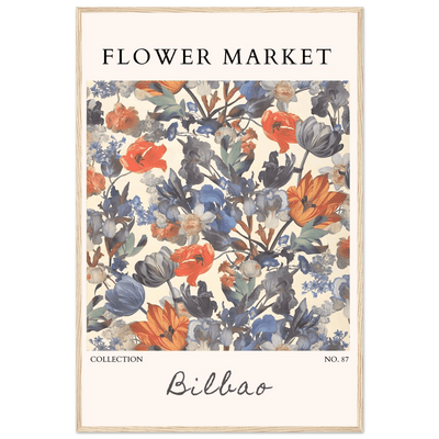 Flower Market Bilbao Print – Elegant Floral Framed Poster | Vibrant Nature & Botanical Art, Ready-to-Hang - Vibrantwalls