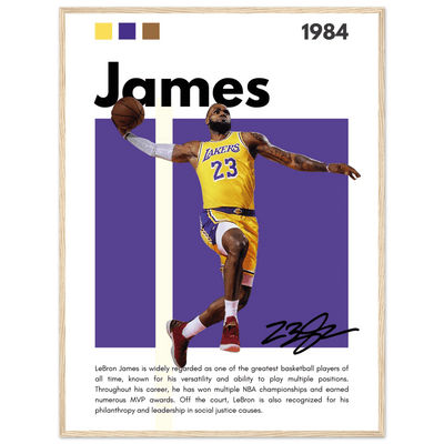 LeBron James Lakers Championship Vintage Art Print - Vibrantwalls