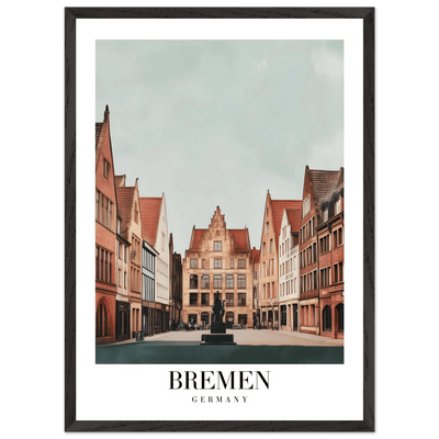 Bremen Germany Framed Poster – Vintage Cityscape Wall Art with Customizable Wooden Frame - Vibrantwalls