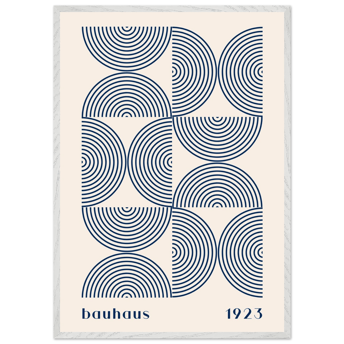 Bauhaus 1923 Navy & Beige - Vibrantwalls