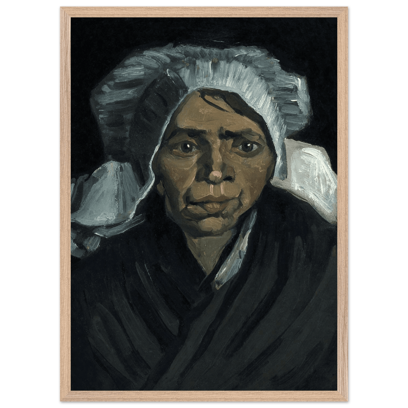 Peasant Woman Sculpture - Exquisite Head of a Peasant Woman Art Piece - Vibrantwalls