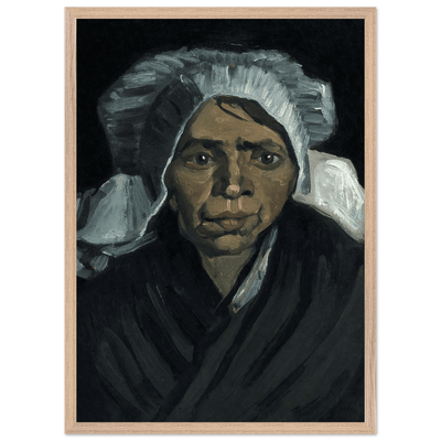 Peasant Woman Sculpture - Exquisite Head of a Peasant Woman Art Piece - Vibrantwalls