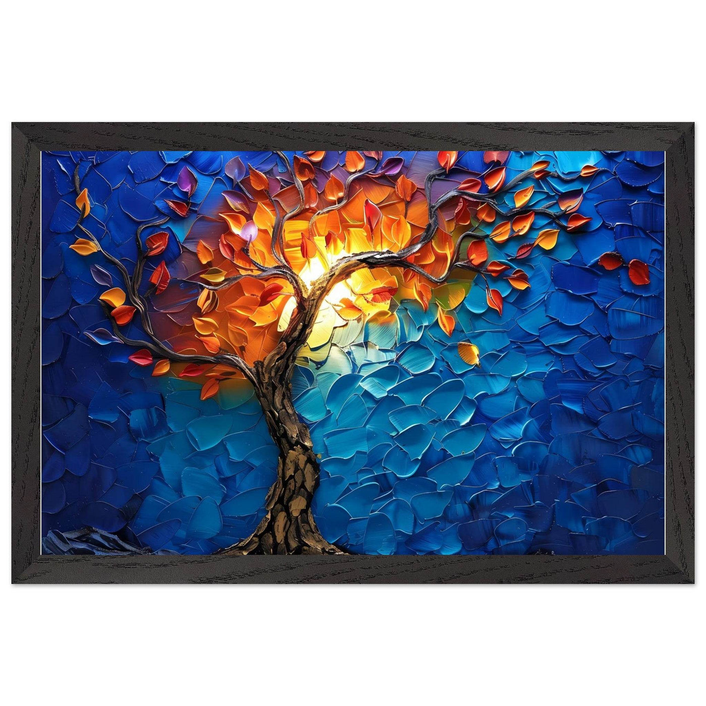 Vibrant Tree of Life Palette Knife Art - Vibrantwalls