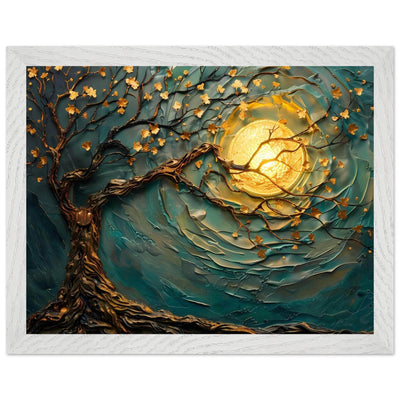 Teal Gold Tree of Life Pendant - Elegance in Nature's Design - Vibrantwalls