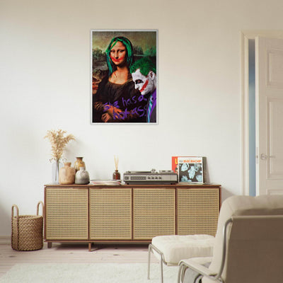 Joker & Mona Lisa Pop Art Mounted Framed Poster – Edgy, Eco-Friendly, & Ready to Hang in Your Choice of Frame & Size - Vibrantwalls