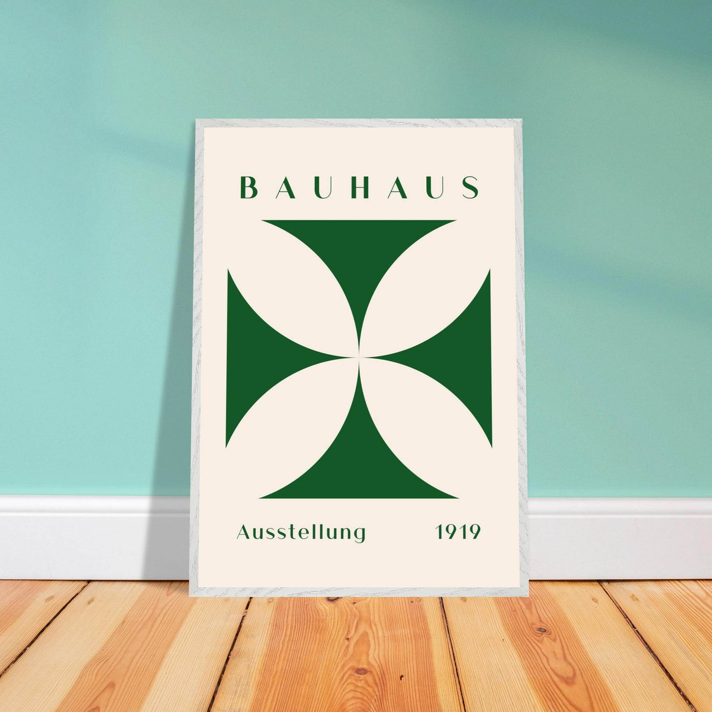Deep Green Cream Bauhaus 1919 - Vibrantwalls