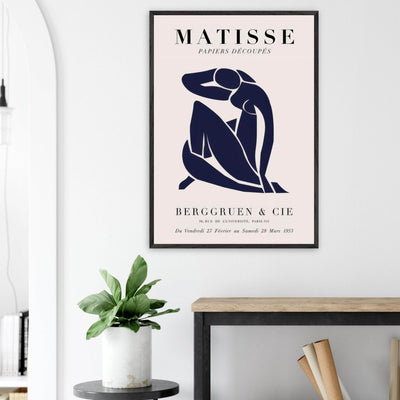 Papiers Découpés Blue Nude II Artwork - Elegant Piece for Your Space - Vibrantwalls
