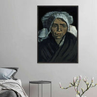 Peasant Woman Sculpture - Exquisite Head of a Peasant Woman Art Piece - Vibrantwalls