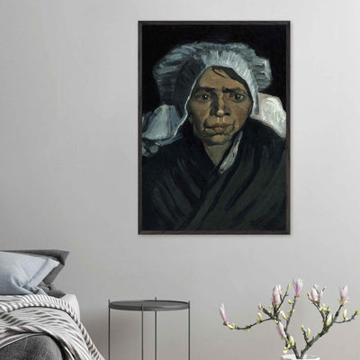 Peasant Woman Sculpture - Exquisite Head of a Peasant Woman Art Piece - Vibrantwalls