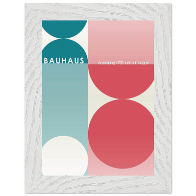 Bauhaus Retro Art Print in Teal and Coral for Unique Retro Decor - Vibrantwalls