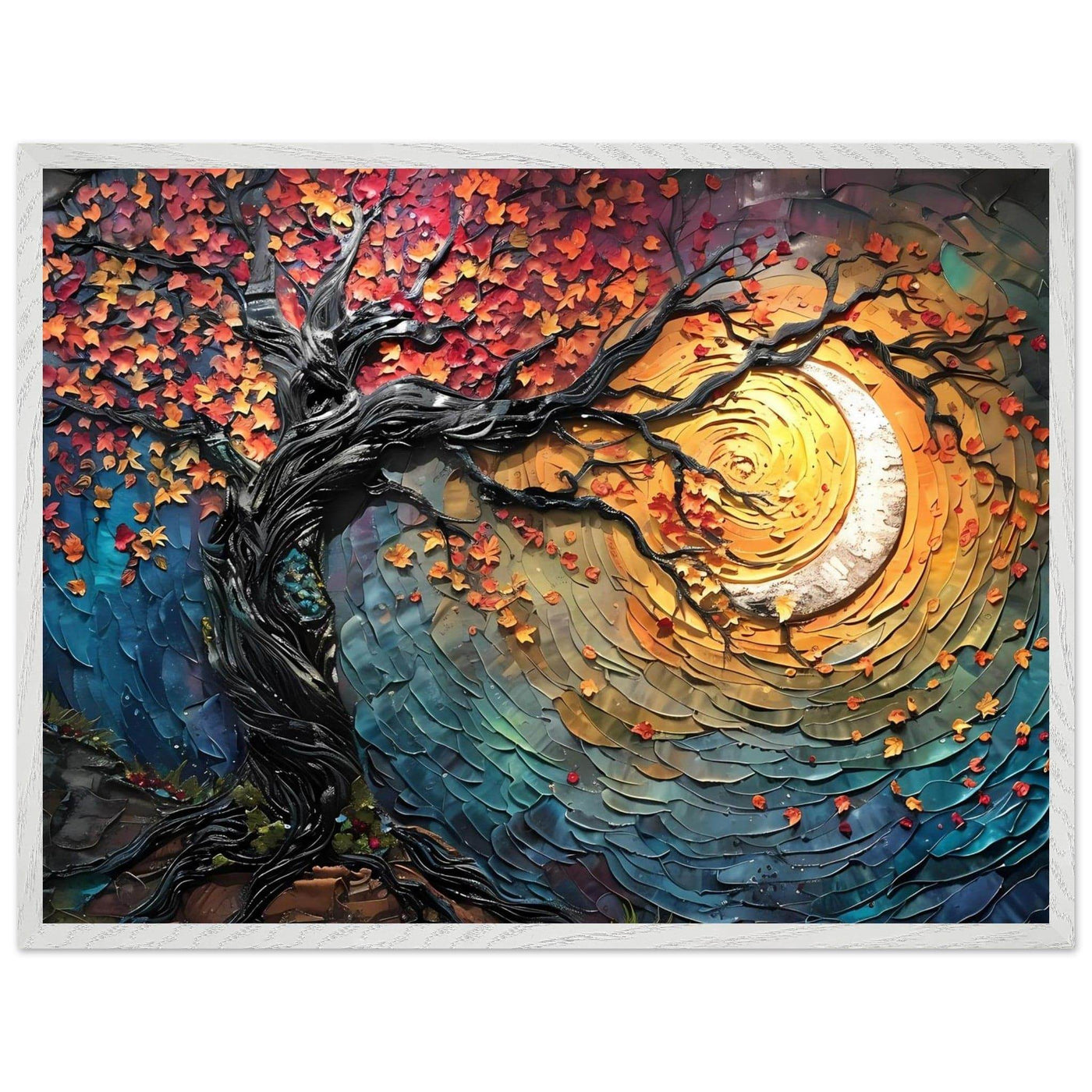 Impasto Style Autumn Tree of Life Poster - Vibrantwalls