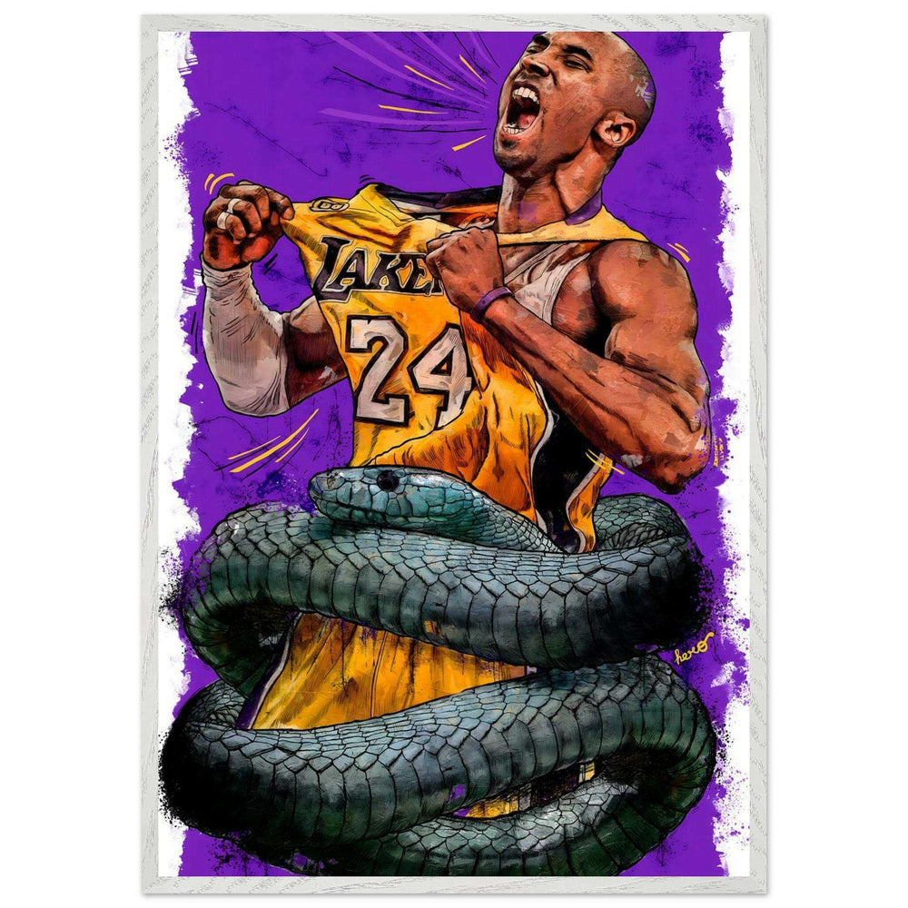 Kobe Bryant 'Black Mamba' Pop Art Poster – Eco-Friendly, Framed & Ready to Hang - Vibrantwalls