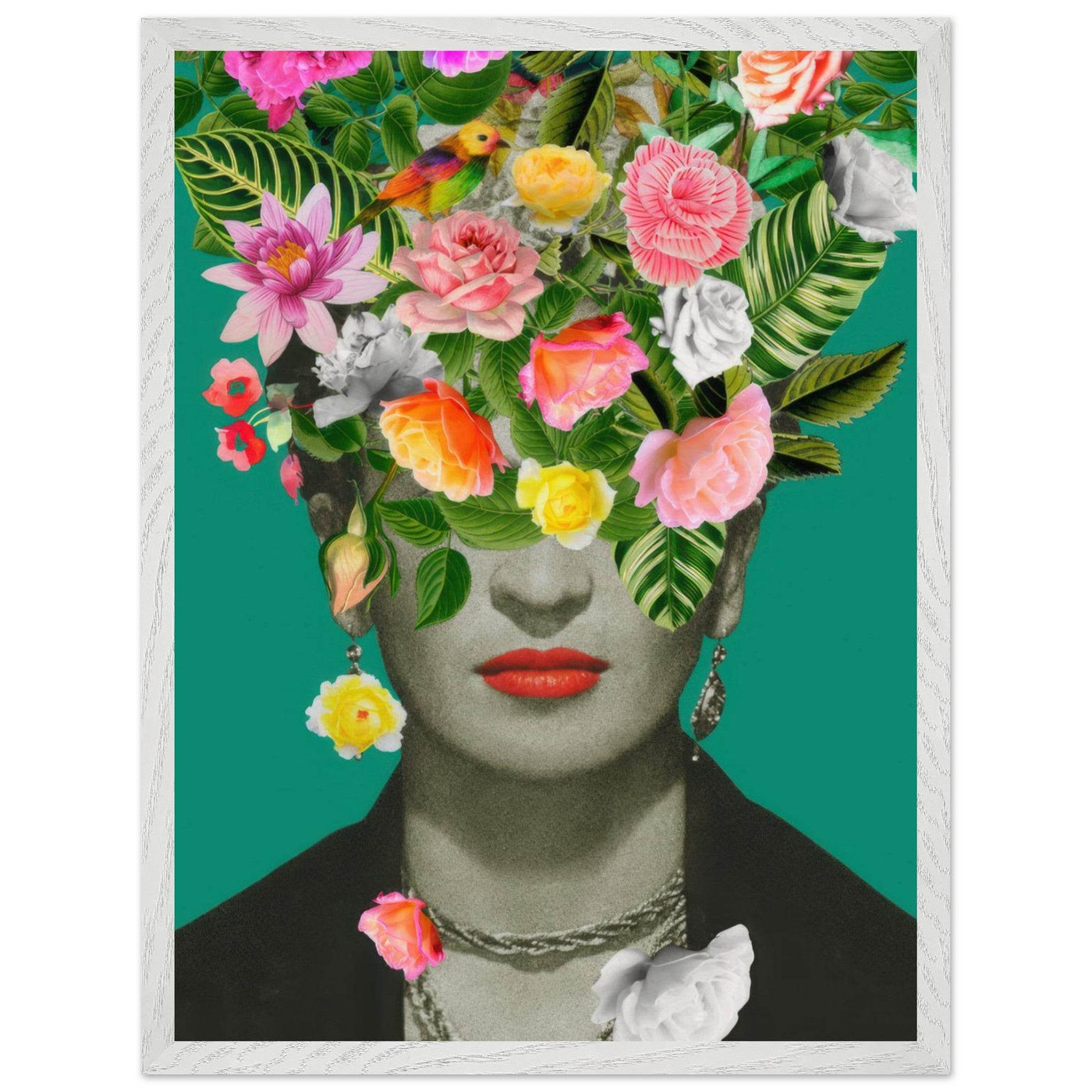 Floral Frida Artwork - Vibrant and Inspiring Home Decor - Vibrantwalls