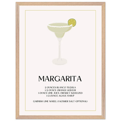 Margarita Cocktail Recipe Tequila Lime Salt Rim - Vibrantwalls