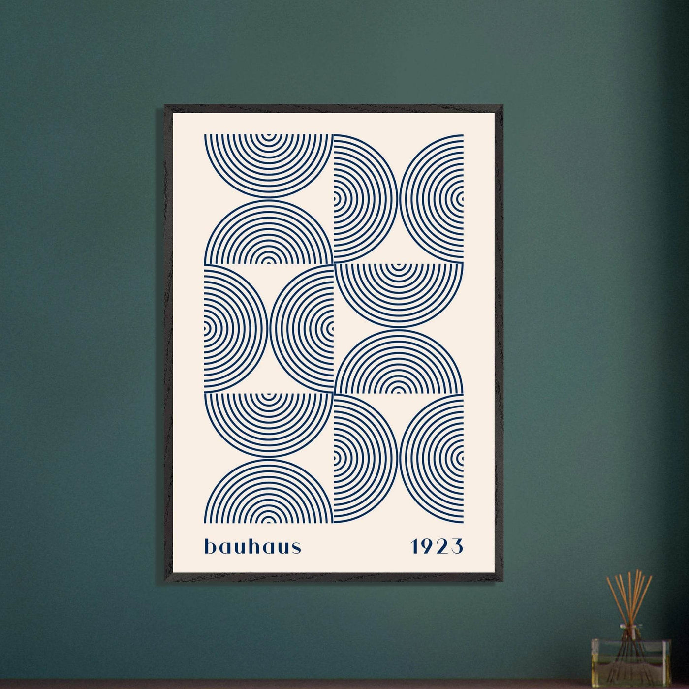 Bauhaus 1923 Navy & Beige - Vibrantwalls