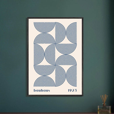 Bauhaus 1923 Navy & Beige - Vibrantwalls