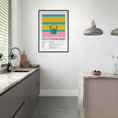 Old Fashioned Cocktail Recipe Art Print - Vibrantwalls