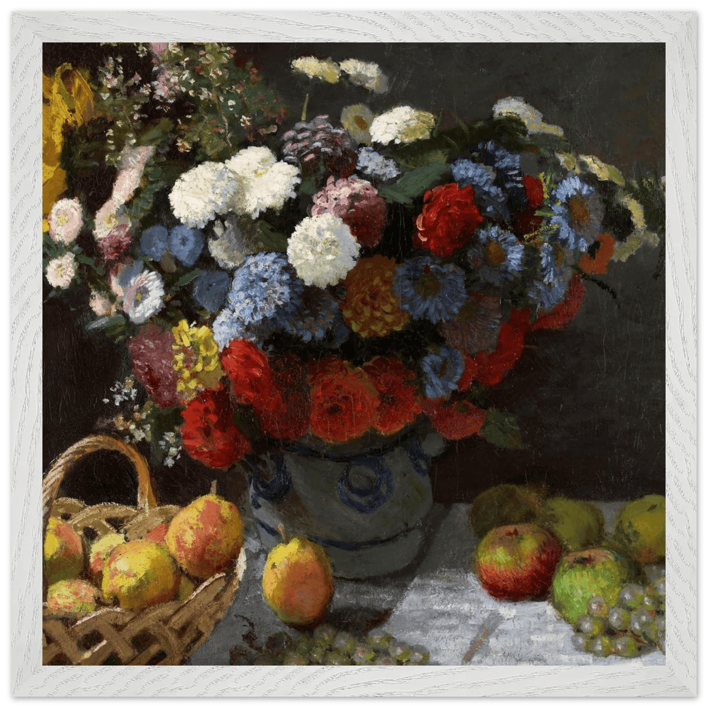 Still Life Wall Art Print of Flowers and Fruit for Elegant Home Decor - Vibrantwalls