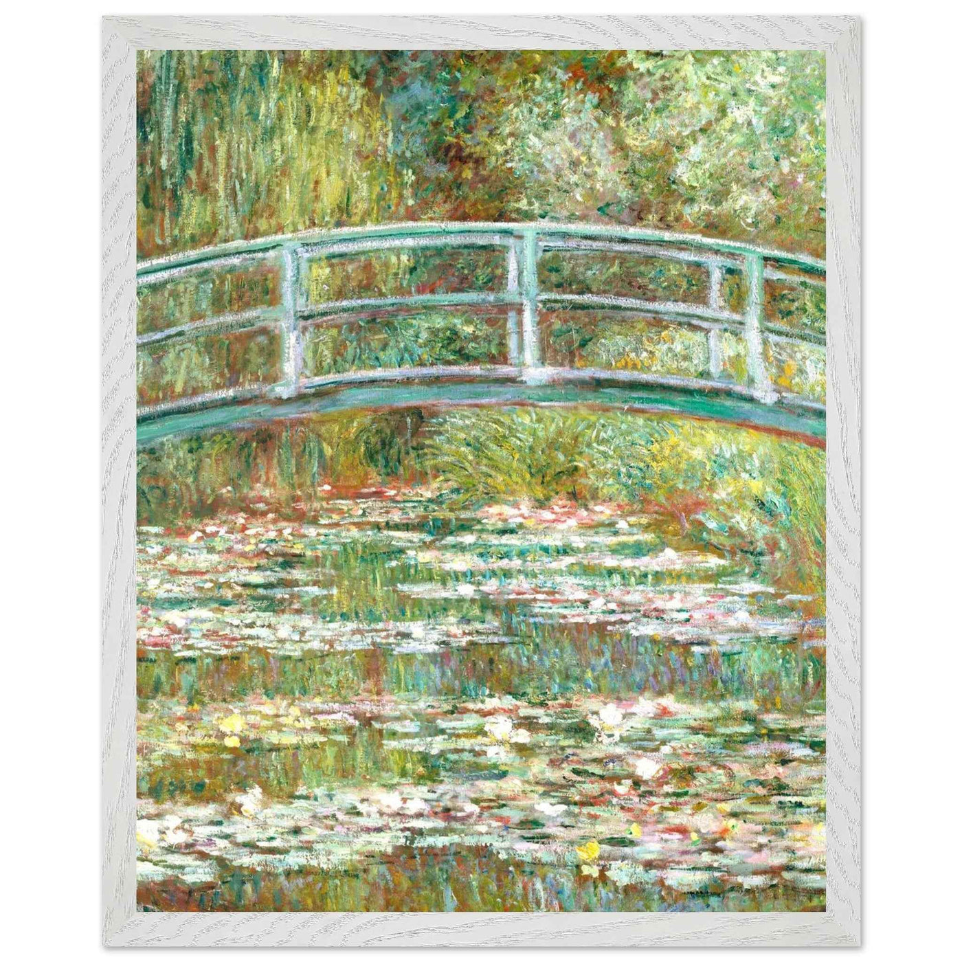 Bridge Over a Pond Art Print - Water Lilies Decorative Artwork for Your Space - Vibrantwalls
