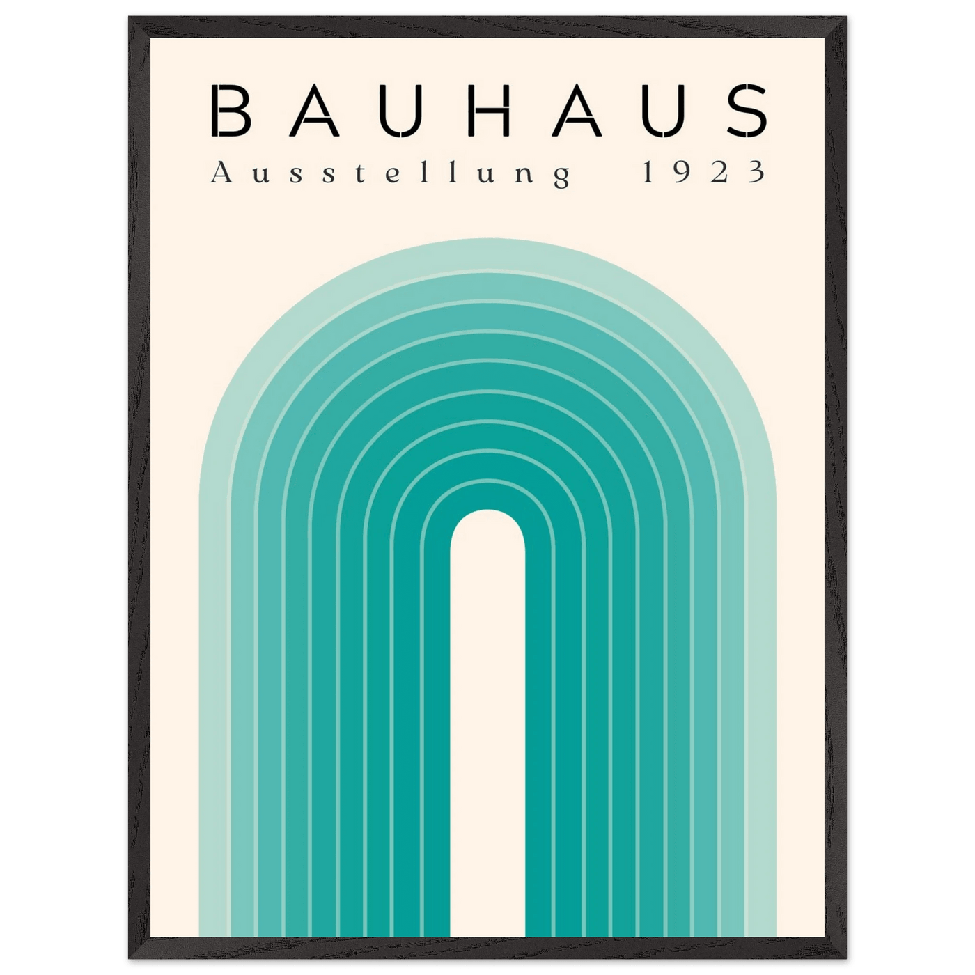 Bauhaus Ausstellung 1923 Teal & Cream - Vibrantwalls