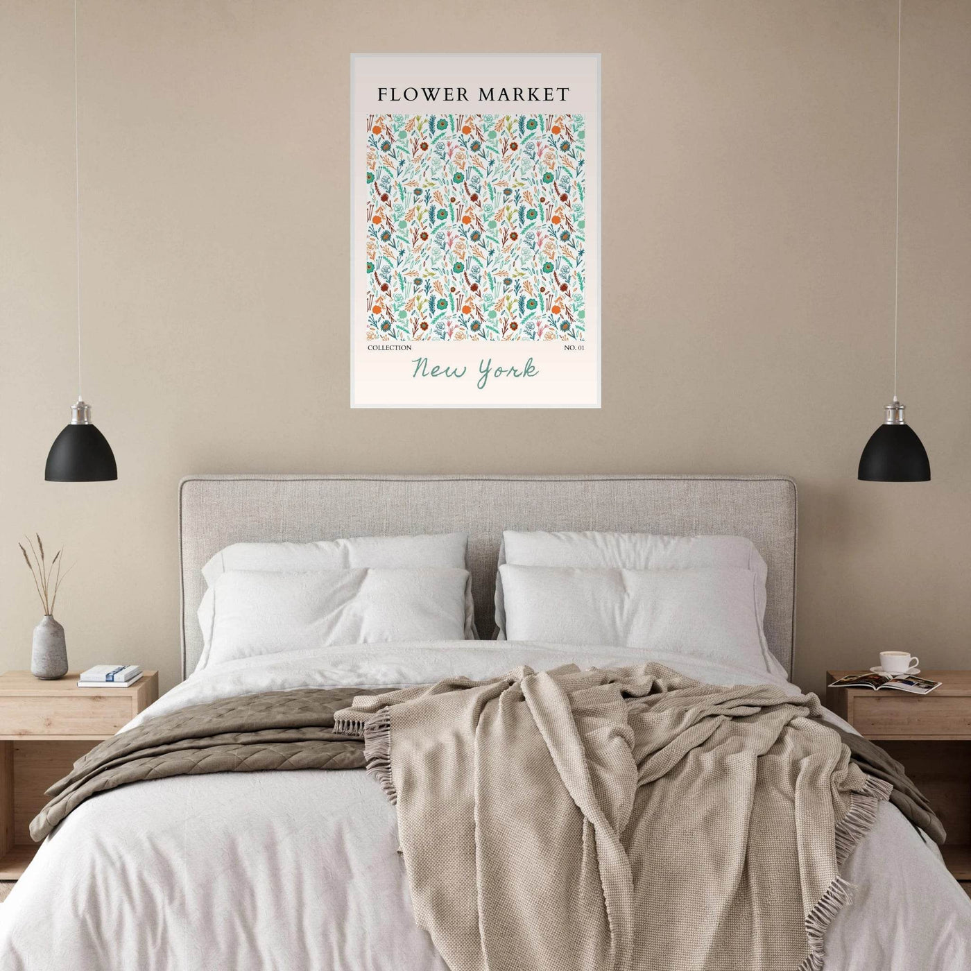 Flower Market New York Framed Poster – Whimsical Floral Art Print | Ready-to-Hang in Your Choice of Frame - Vibrantwalls