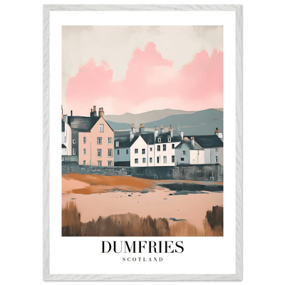 Dumfries Scotland Framed Poster – Pastel-Toned Vintage Travel Wall Art with Wooden Frame - Vibrantwalls