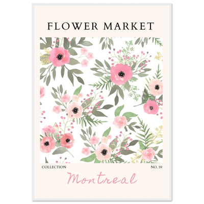 Flower Market Collection: Montreal – Whimsical Floral Art Prints | Ready-to-Hang Framed Posters - Vibrantwalls