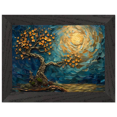 Tree of Life Jewelry - Golden Blooms & Midnight Sky Design - Vibrantwalls