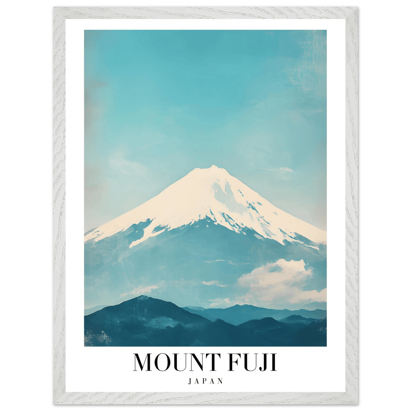 Mount Fuji Japan Framed Poster – Serene Vintage Travel Wall Art with Wooden Frame - Vibrantwalls