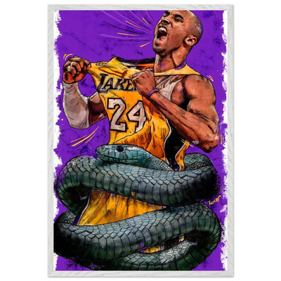 Kobe Bryant 'Black Mamba' Pop Art Poster – Eco-Friendly, Framed & Ready to Hang - Vibrantwalls