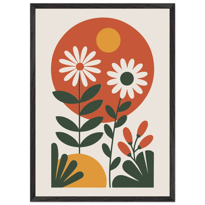 Abstract Floral Mid-Century - Vibrantwalls