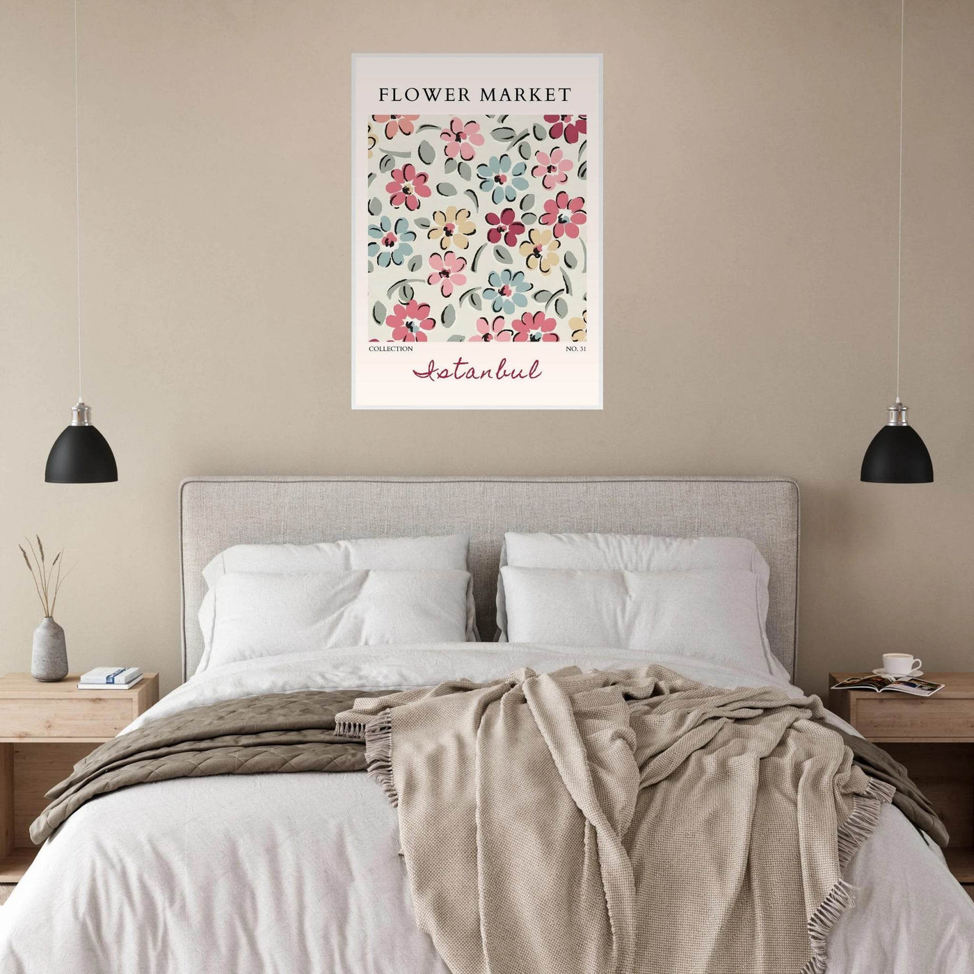 Flower Market Istanbul Art Print – Vibrant Floral Abstract Framed Poster | Ready-to-Hang Decor - Vibrantwalls