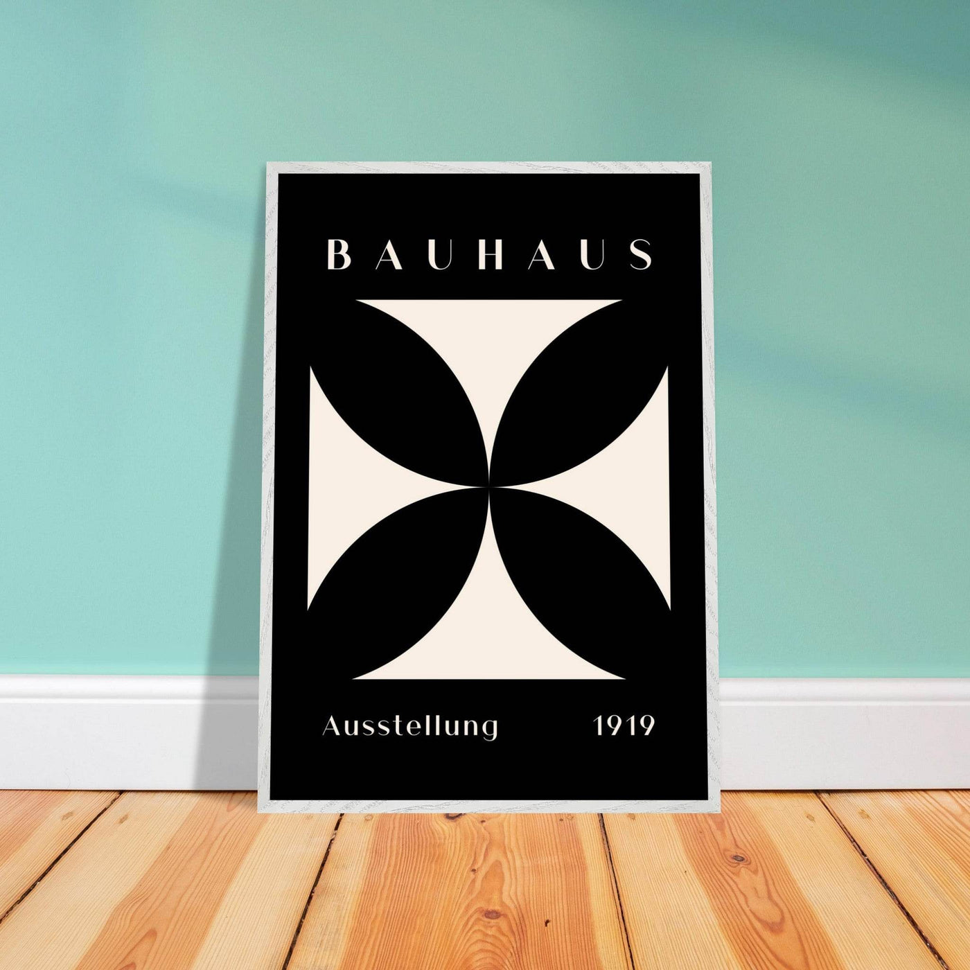 Bauhaus Ausstellung 1919 Black & Cream Minimalist - Vibrantwalls