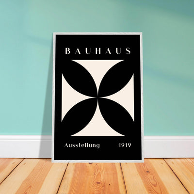 Bauhaus Ausstellung 1919 Black & Cream Minimalist - Vibrantwalls