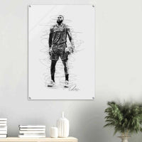 LeBron James Wall Art – Dynamic, Modern NBA Sketch Acrylic Print for Sports Fans - Vibrantwalls