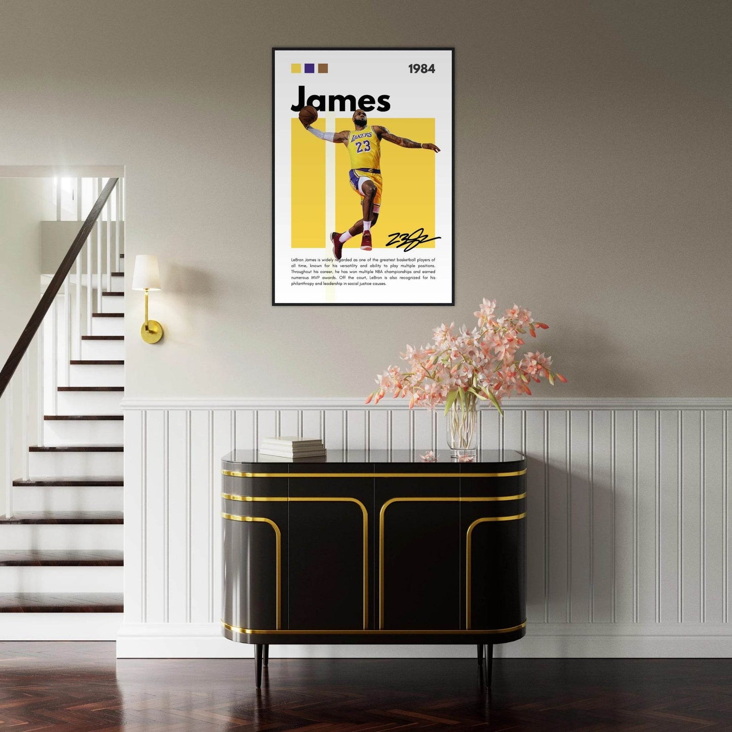 LeBron James King James Lakers NBA Basketball Legends Wall Art - Vibrantwalls