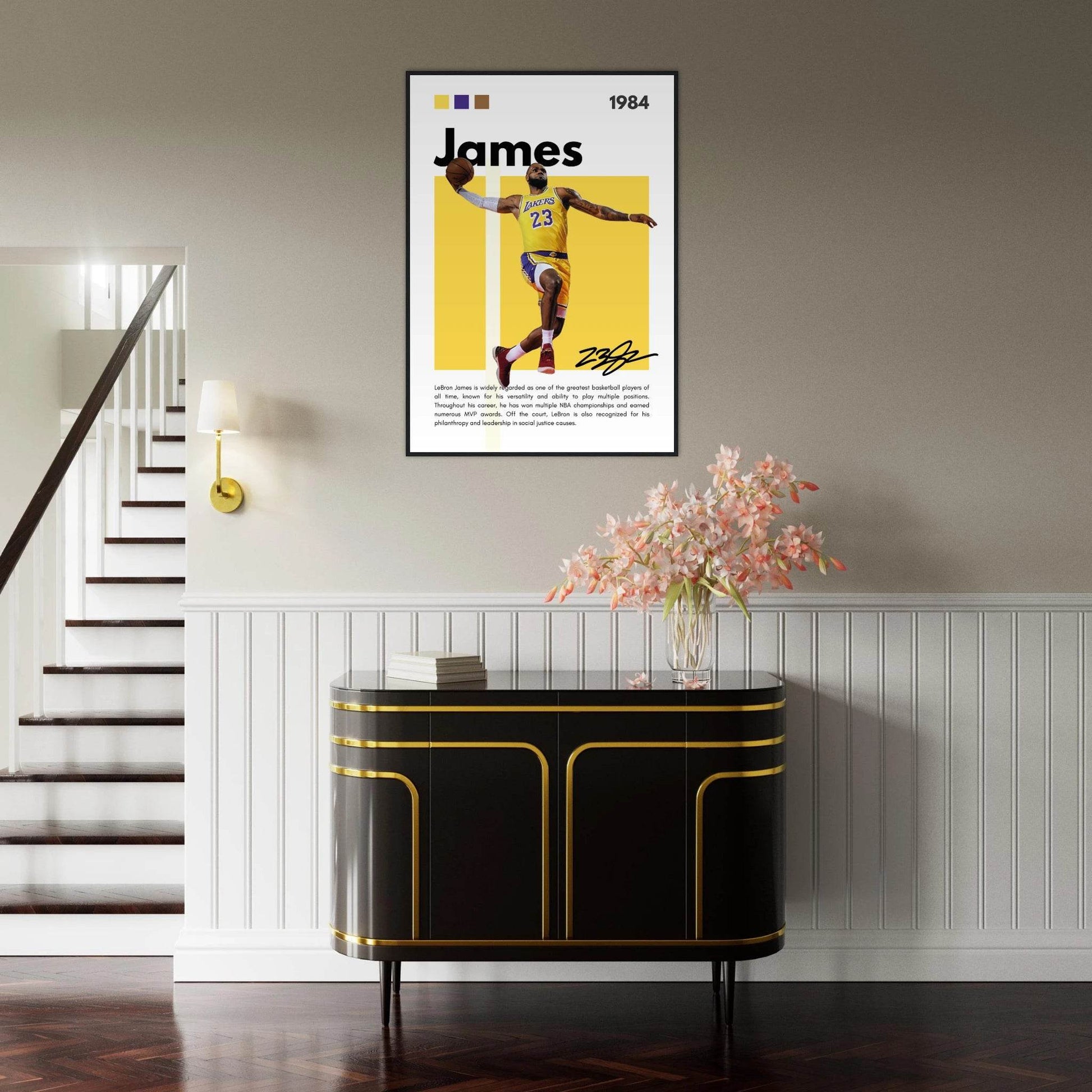 LeBron James King James Lakers NBA Basketball Legends Wall Art - Vibrantwalls
