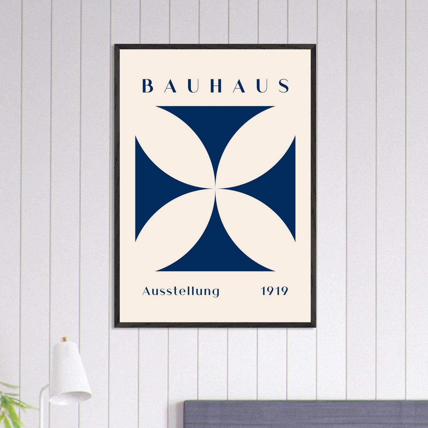 Bauhaus Exhibition 1919 - Navy Cream - Vibrantwalls