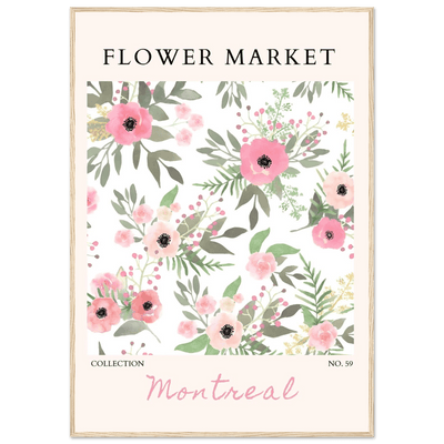 Flower Market Collection: Montreal – Whimsical Floral Art Prints | Ready-to-Hang Framed Posters - Vibrantwalls