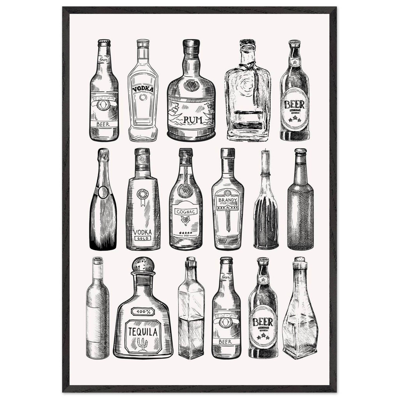 Gin Tonic Cocktail Recipe Classic Bar Print - Vibrantwalls