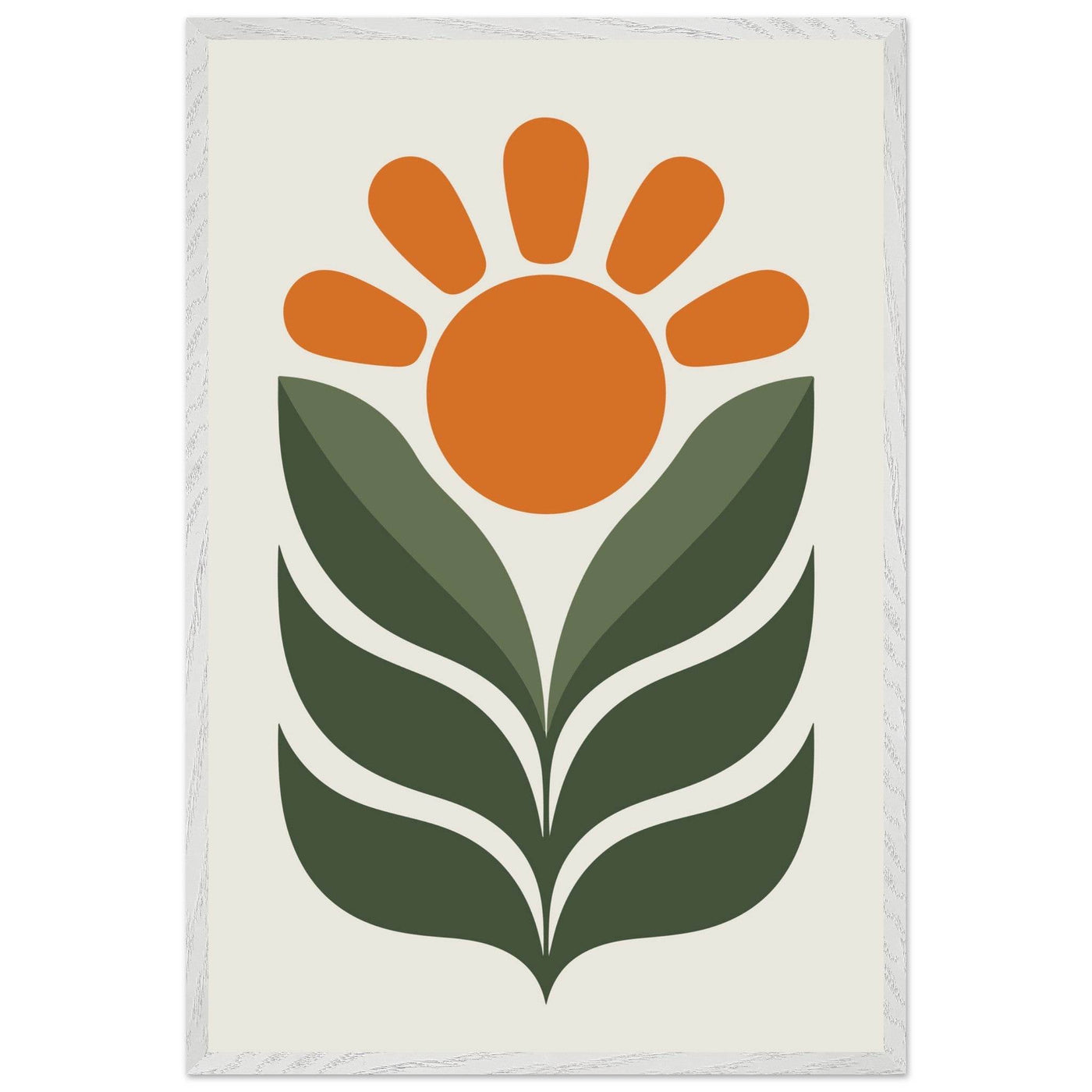 Boho Sun & Leaves Art - Vibrantwalls