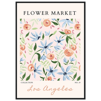 Abstract Floral Framed Poster – Pastel Blossom & Leaf Art Prints | Ready-to-Hang Wall Decor - Vibrantwalls
