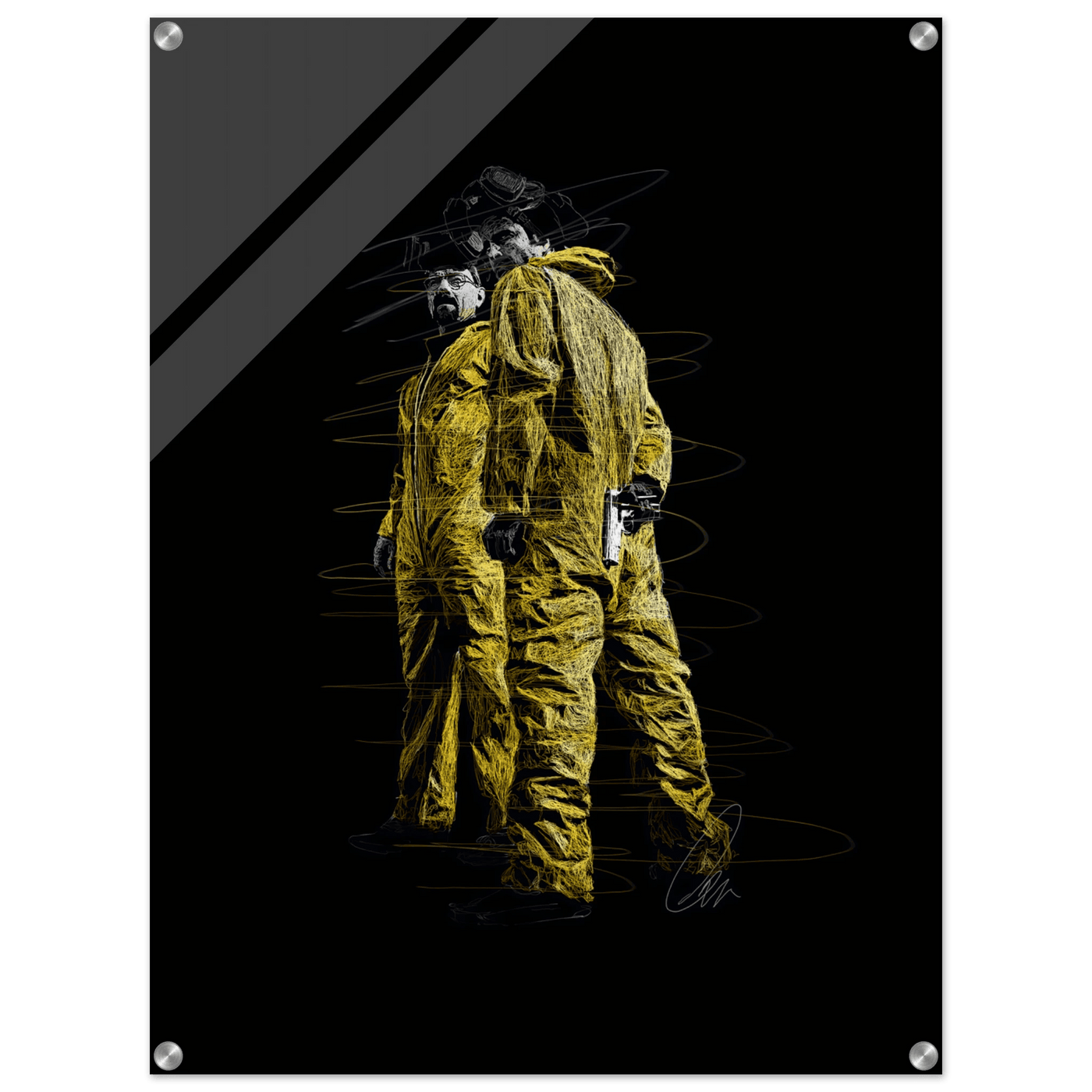 Breaking Bad Hazmat Suit Acrylic Print – Iconic Pop Art, Vibrant & Durable Wall Decor - Vibrantwalls