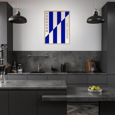 Bauhaus Ausstellung 1923 Blue & Cream - Vibrantwalls