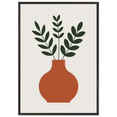 Terracotta Vase Greenery - Vibrantwalls