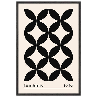 Bauhaus 1919 Black & Beige Circles - Vibrantwalls